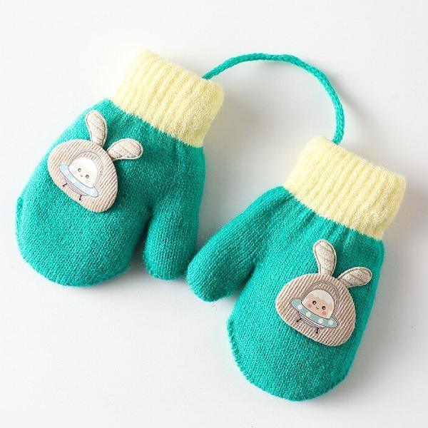 Moufles bébé en laine tricotée - PouponMalin