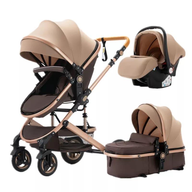 Poussette trio 3 - en - 1 bébé confort | Queen Carriage - PouponMalin