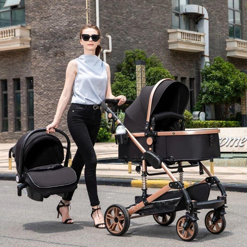 Poussette trio 3 - en - 1 bébé confort | Queen Carriage - PouponMalin