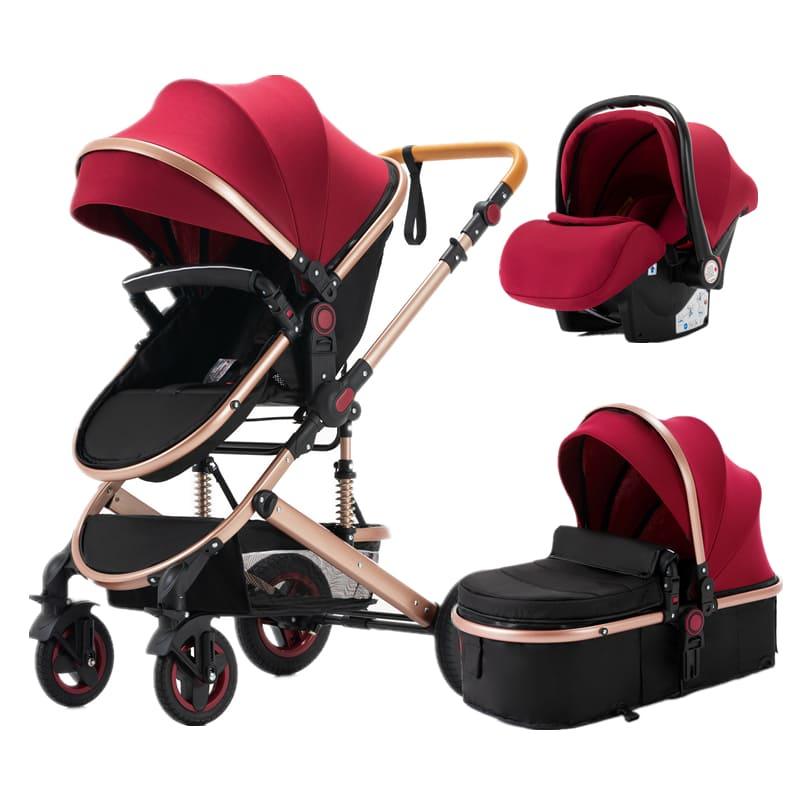 Poussette trio 3 - en - 1 bébé confort | Queen Carriage - PouponMalin
